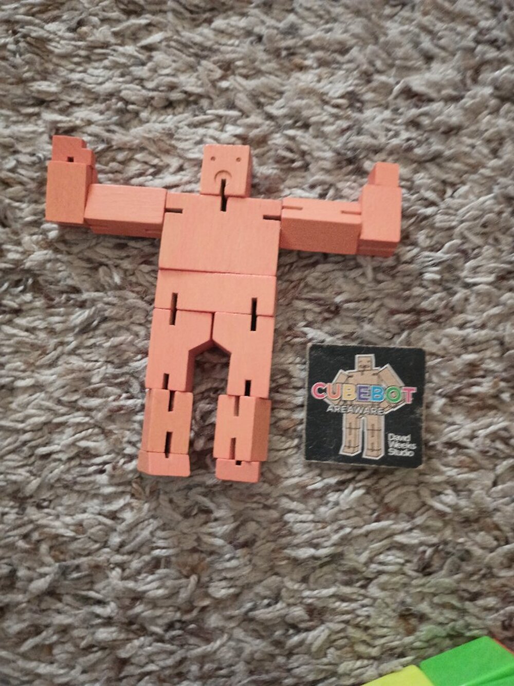 Cubebot puzzle - all wood toy